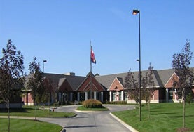 Picture of the front of the Norfolk Veterans' Home building