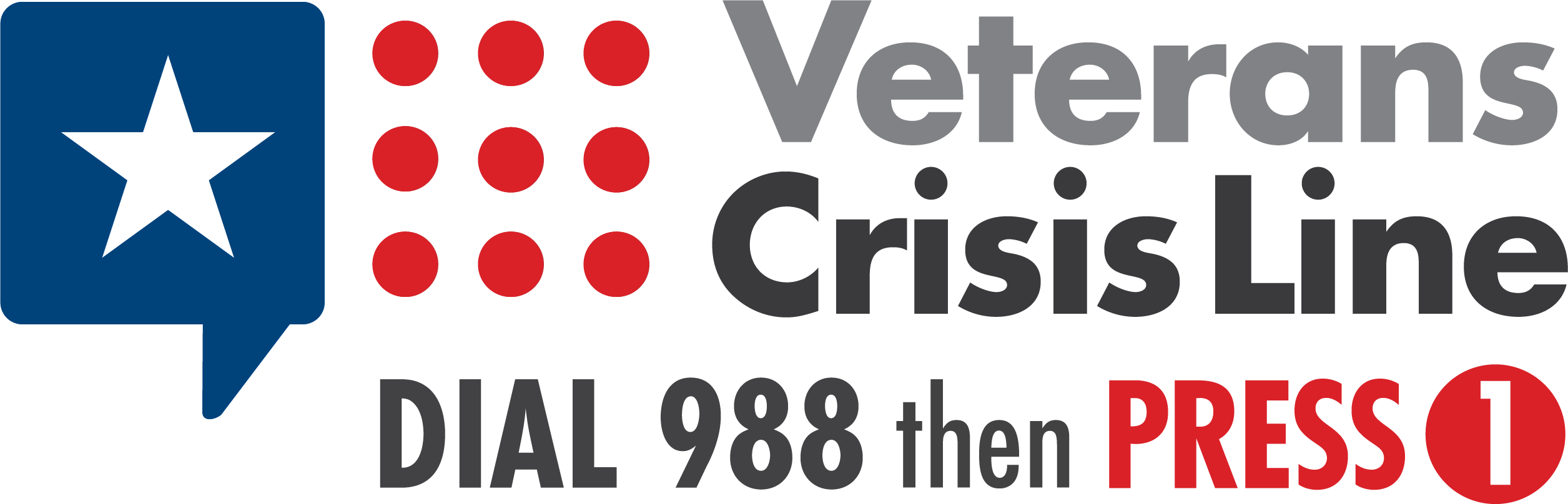 Veterans Crisis Line: dial 988 then press 1