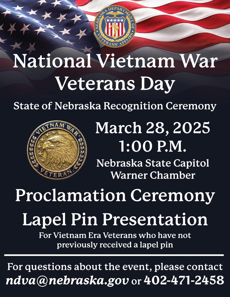 Vietnam War Veterans Day ceremony flyer