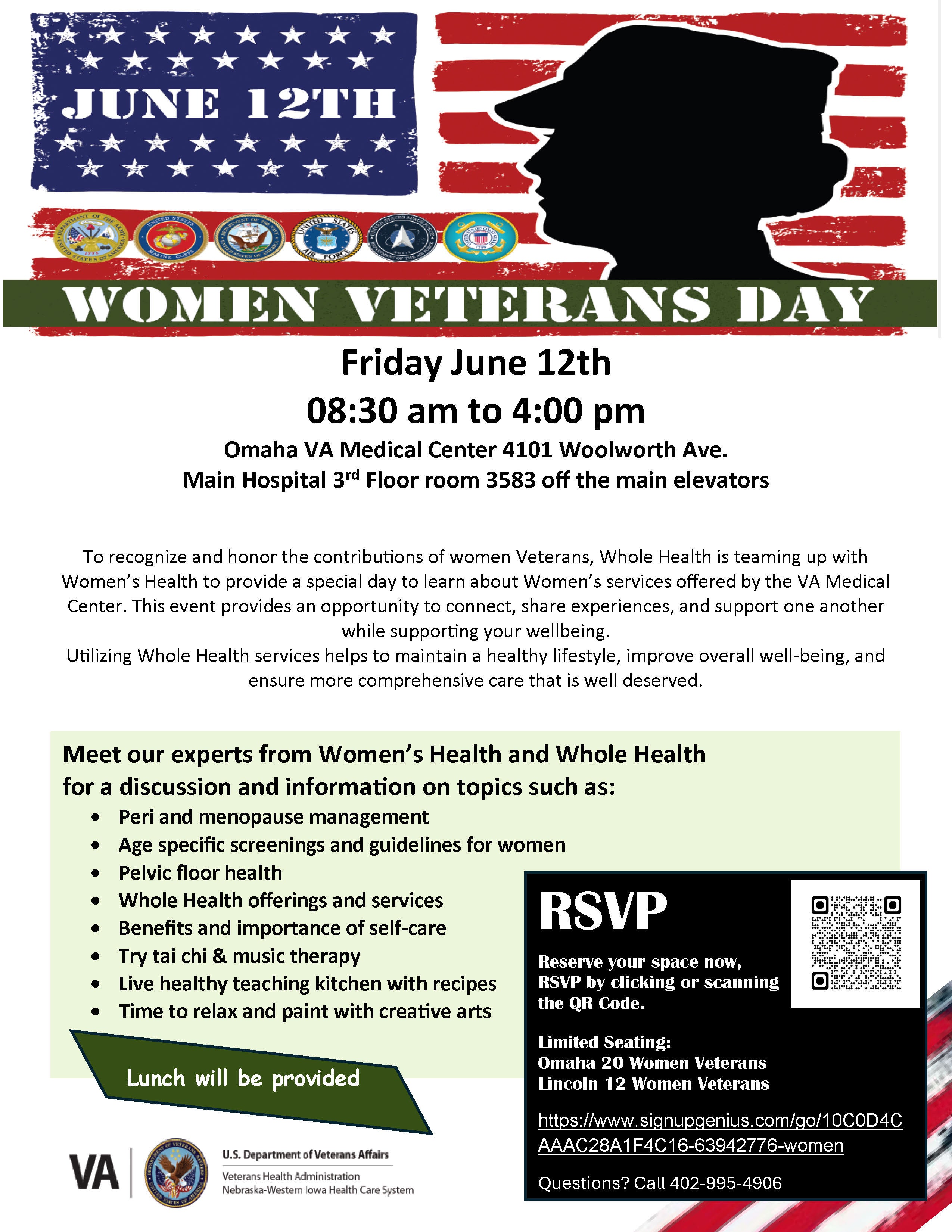 VA poster for Women Veterans Day