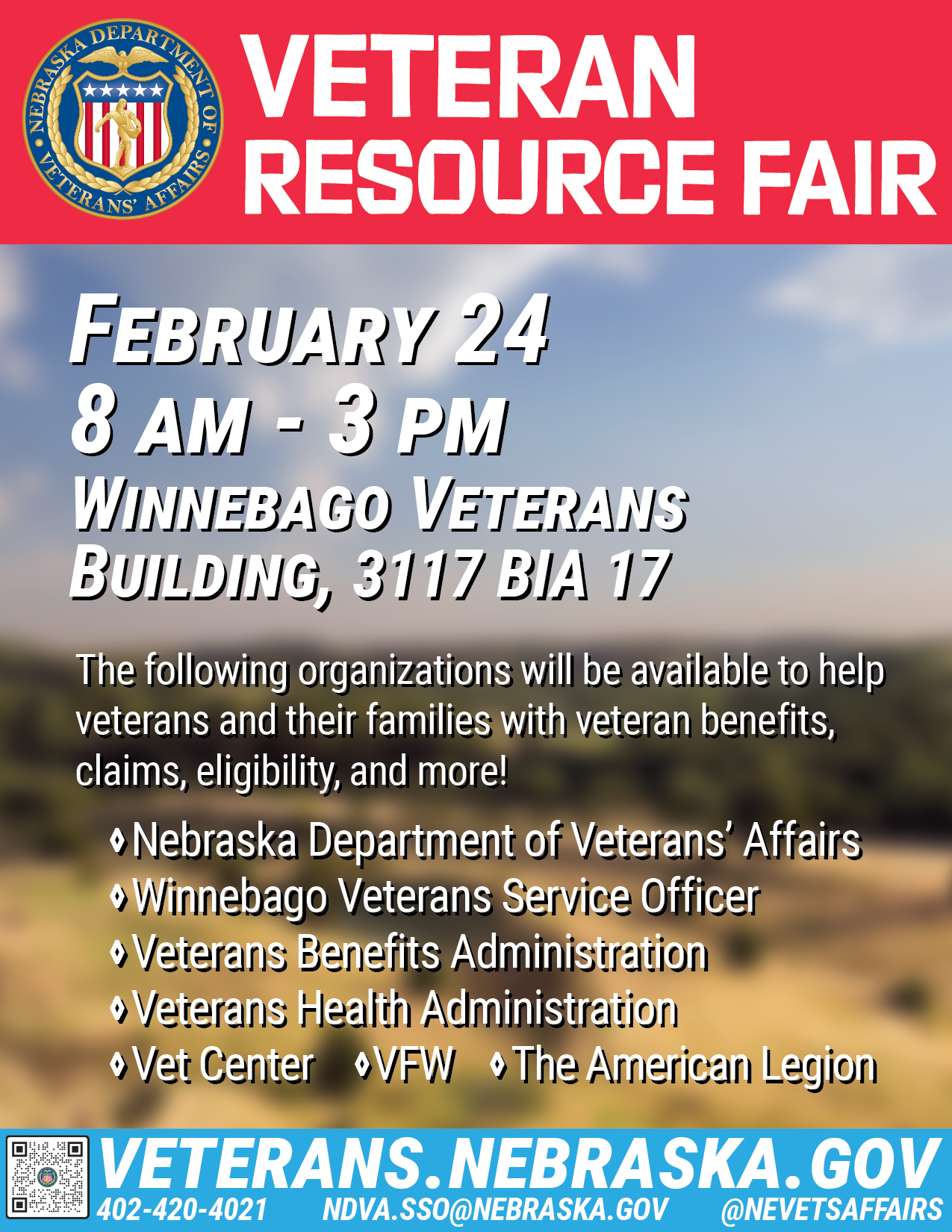 NDVA Winnebago Outreach flyer