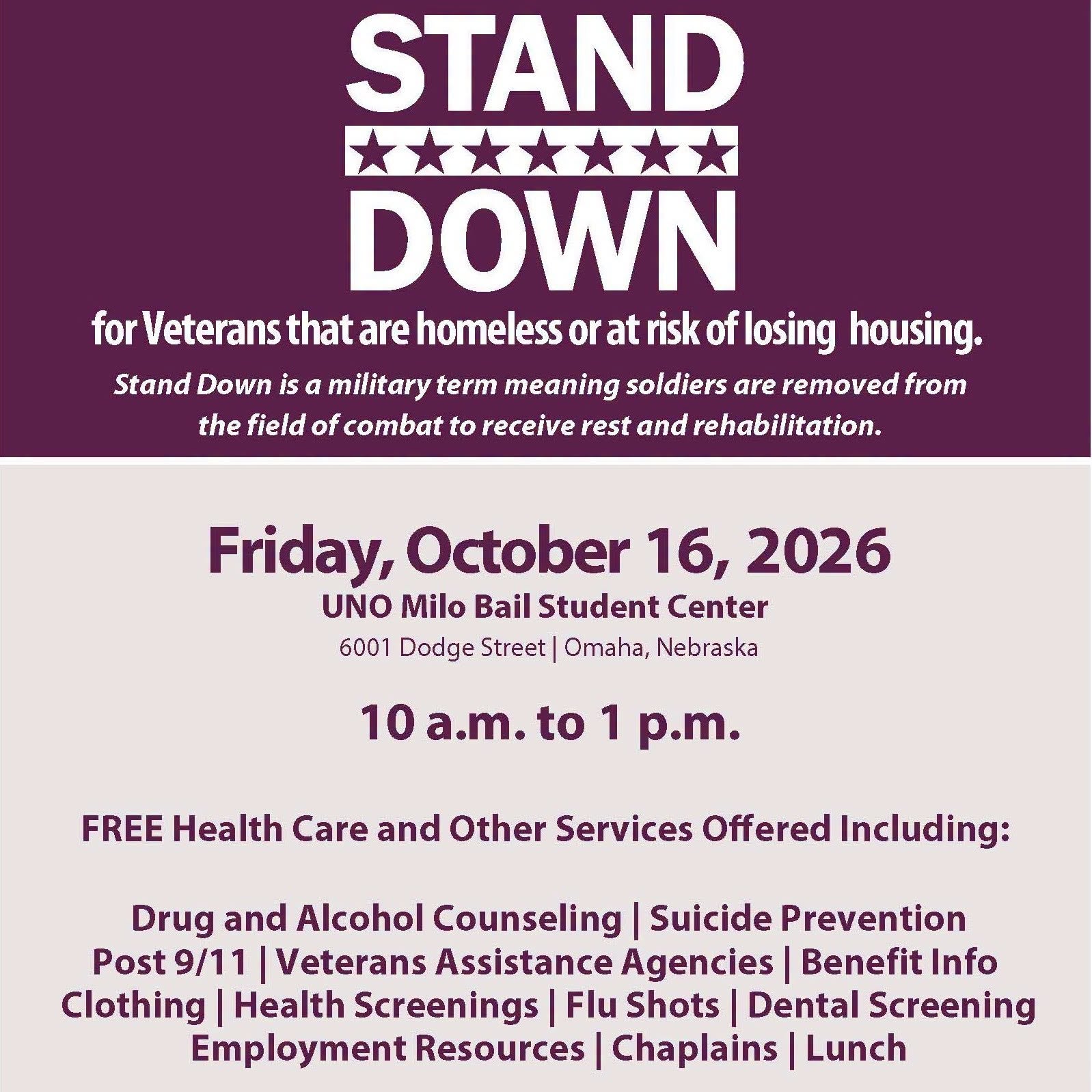 VA NWI Stand Down flyer image