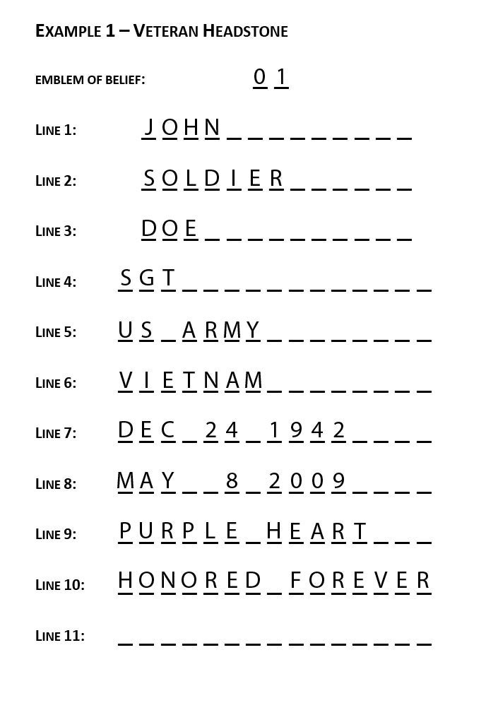 Complete form example 1 - Veteran