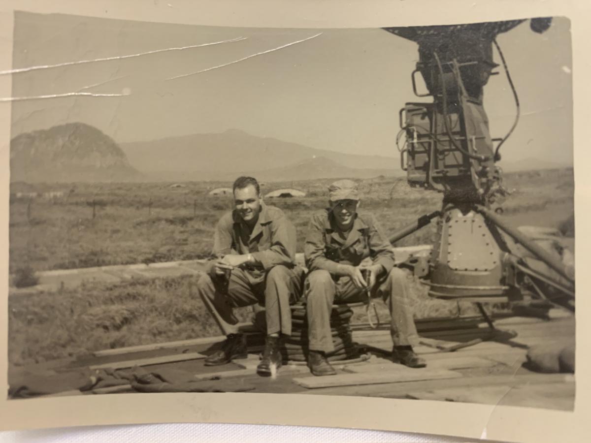 Richard pictured with fellow servicemember