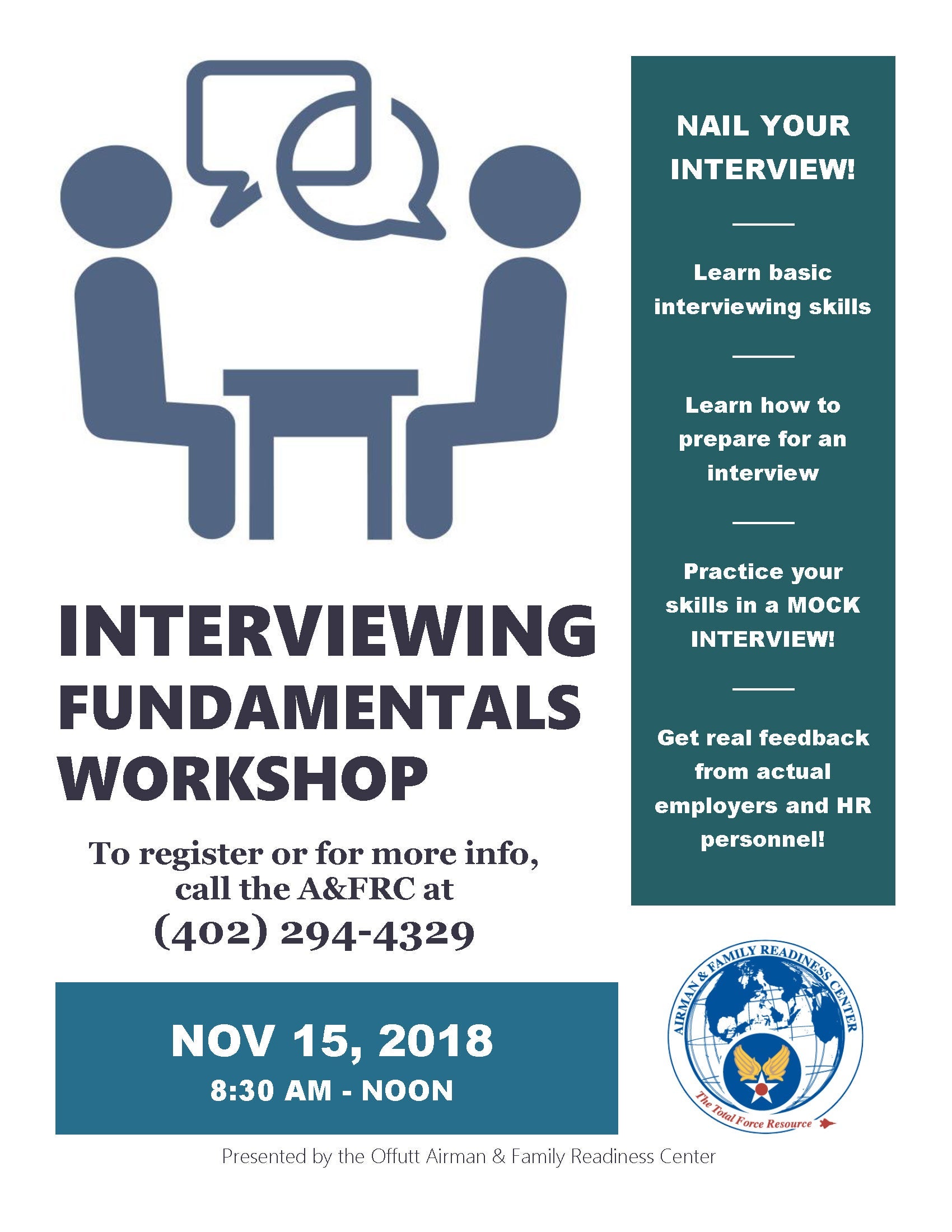Interviewing Fundamentals Workshop Flyer