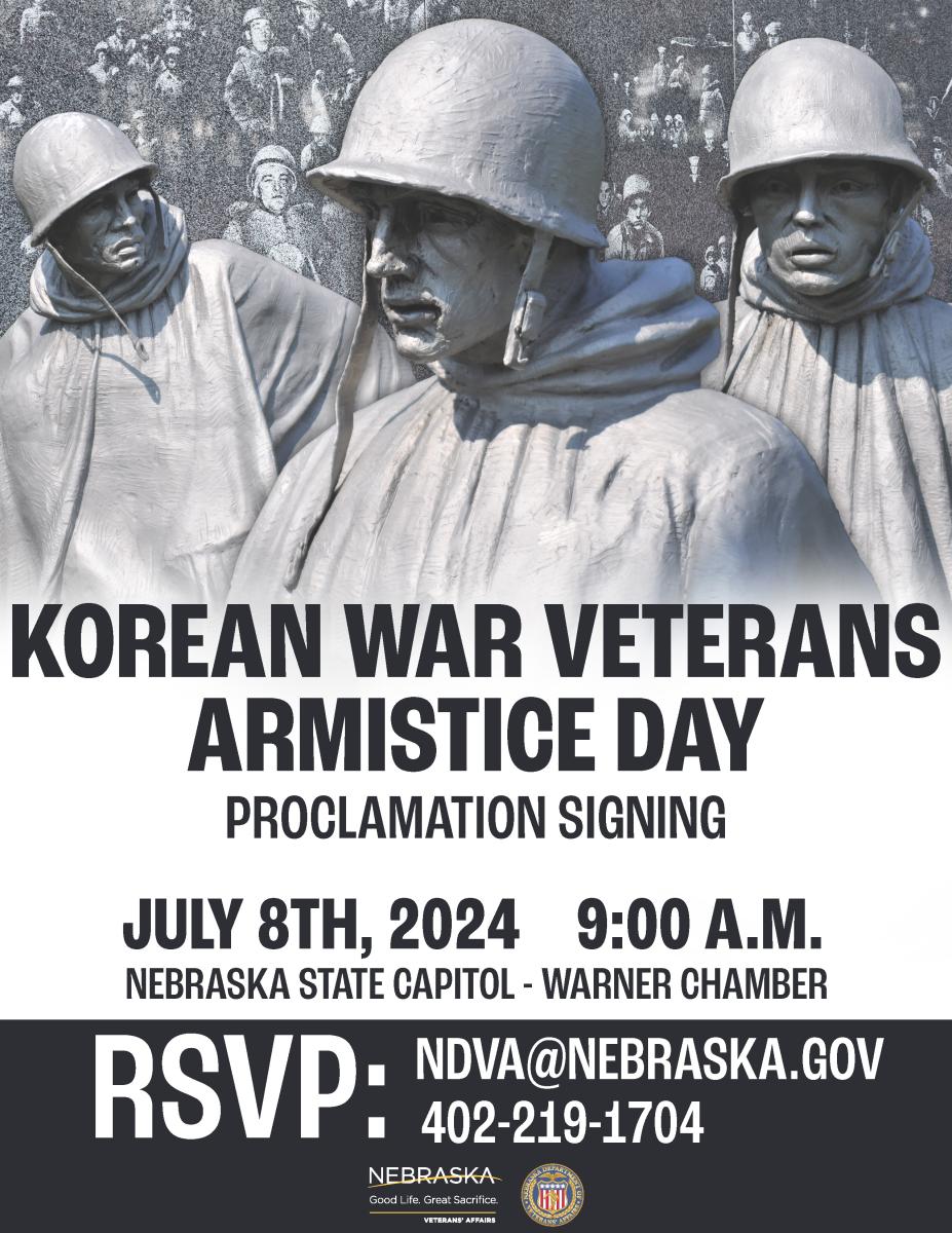 Korean War Veterans Armistice Day Flyer