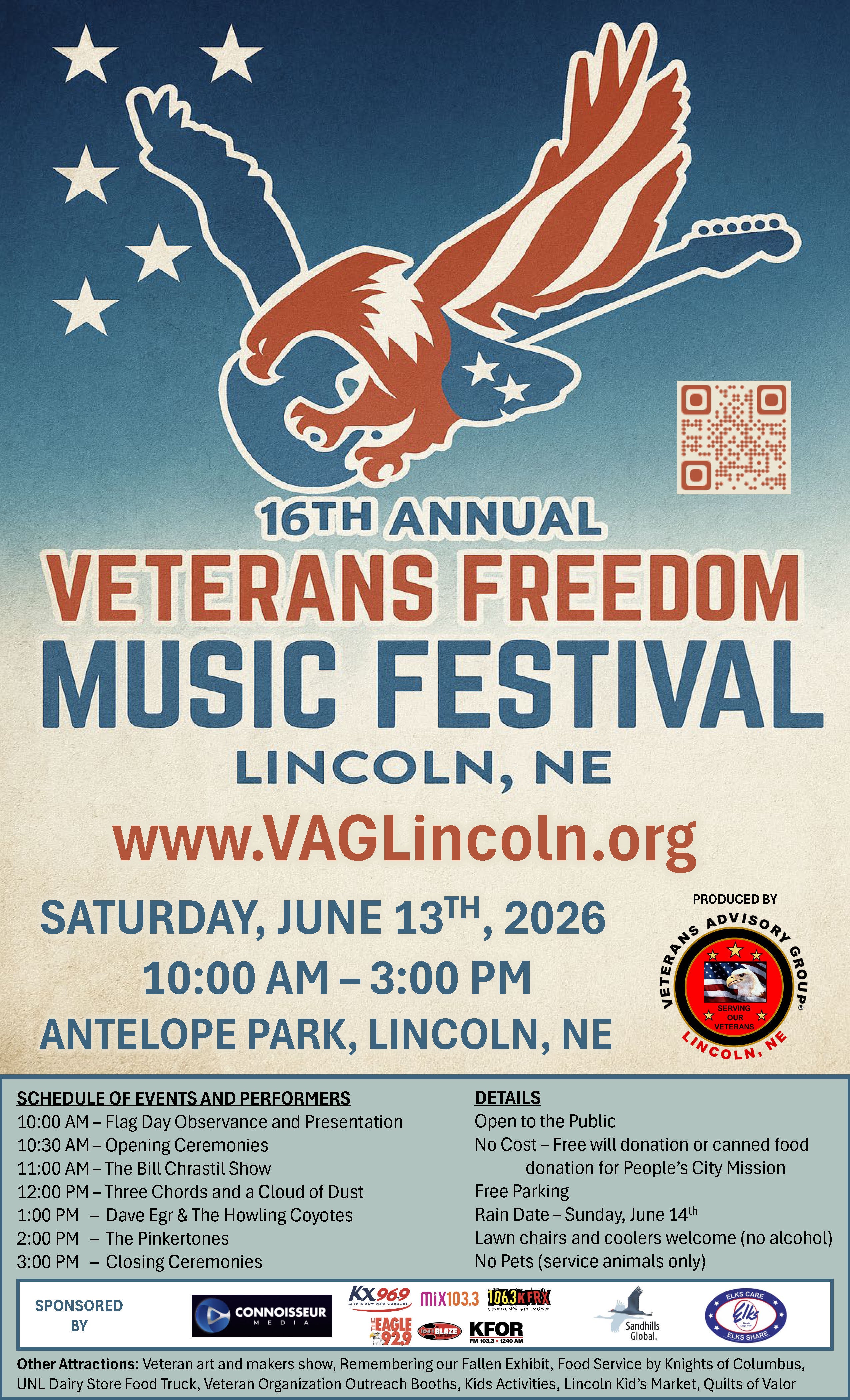 Poster for Veterans Freedom Music Festival