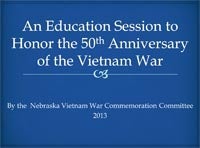 An Education Session to Honor the 50th Anniversary of the Vietnam War 