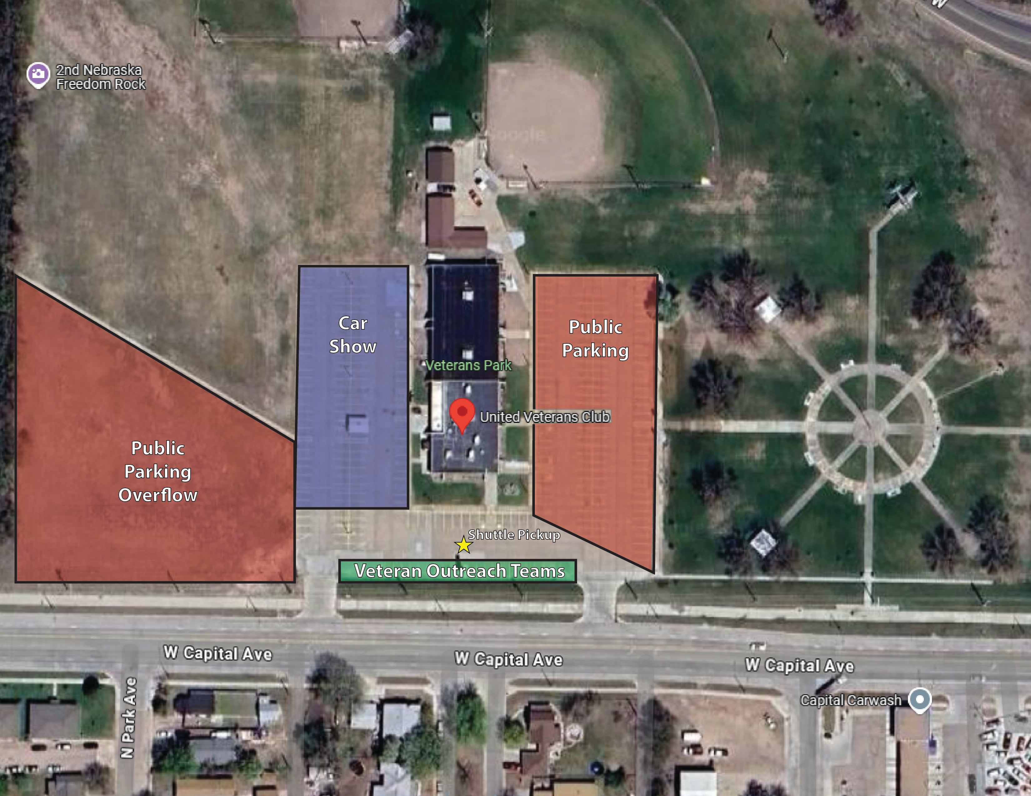 NVCGI Dedication Parking Map