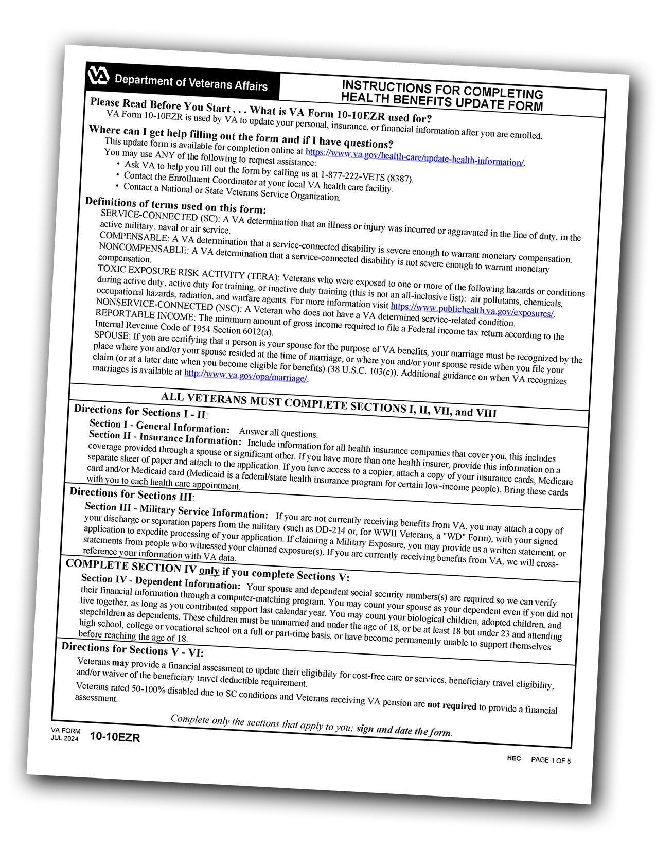 1010EZR form