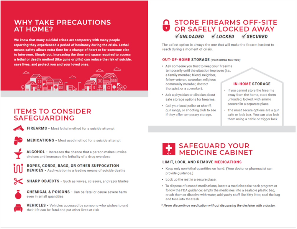 At-home precautions to reduce lethal means