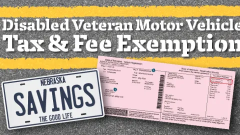 Disabled/Blind Veteran Motor Vehicle Tax & Fee Exemption 