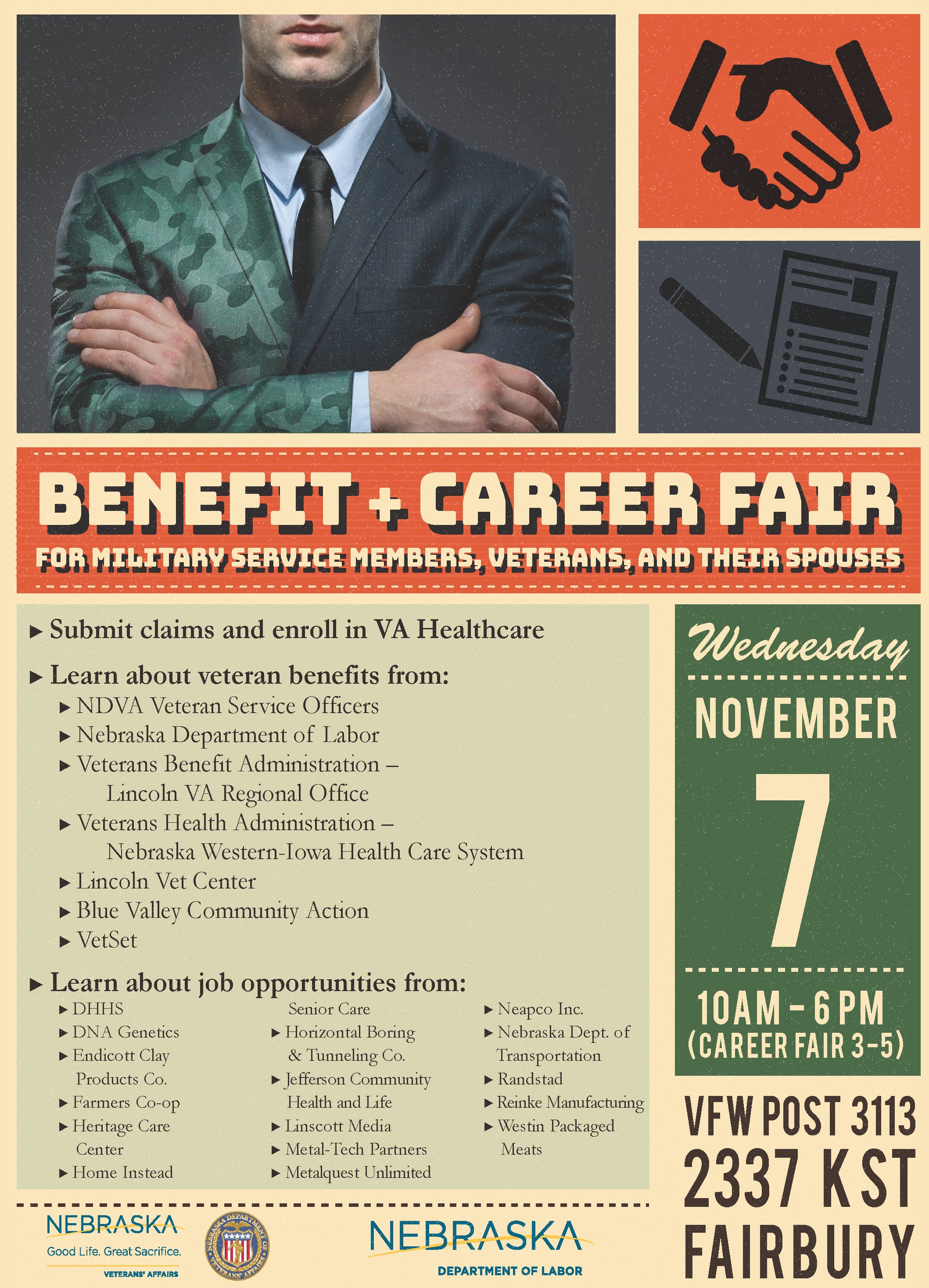 Career and Benefit Fair flyer