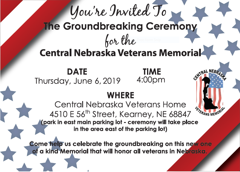 Groundbreaking Ceremony for the Central Nebraska Veterans Memorial postcard