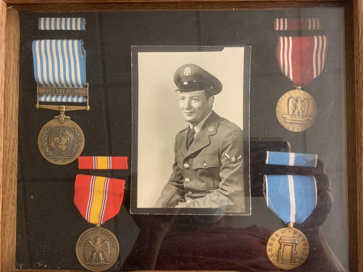 Marvin Danielson old photo with medals