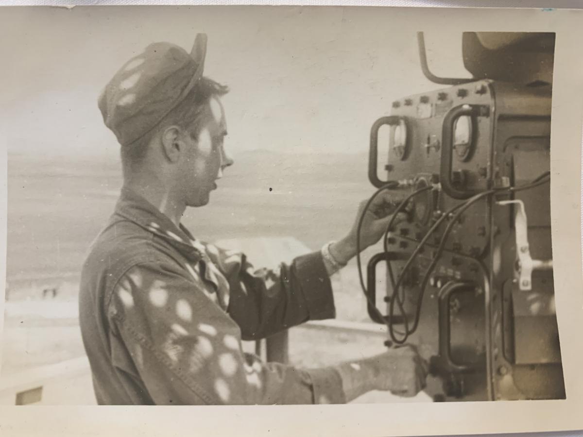 Richard Harald working in the military