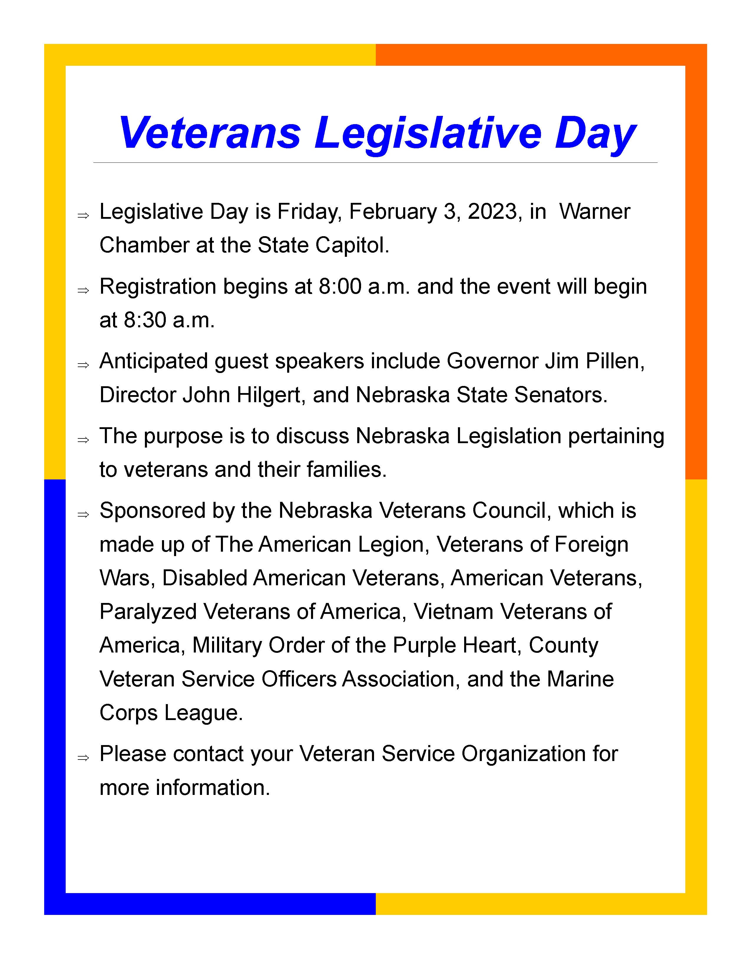 Legislative Day Flyer