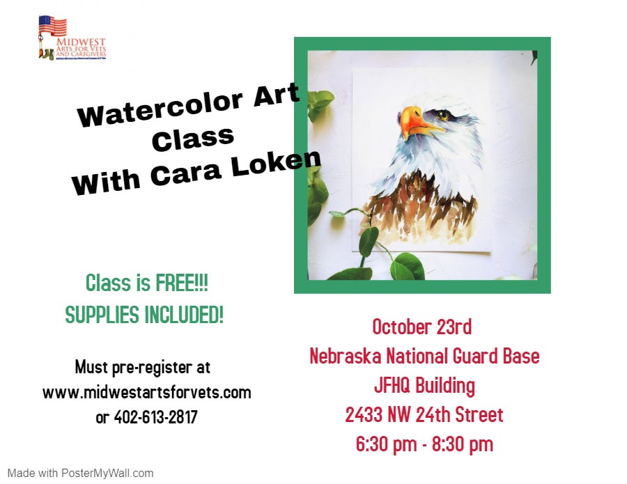 Watercolor Art class flyer