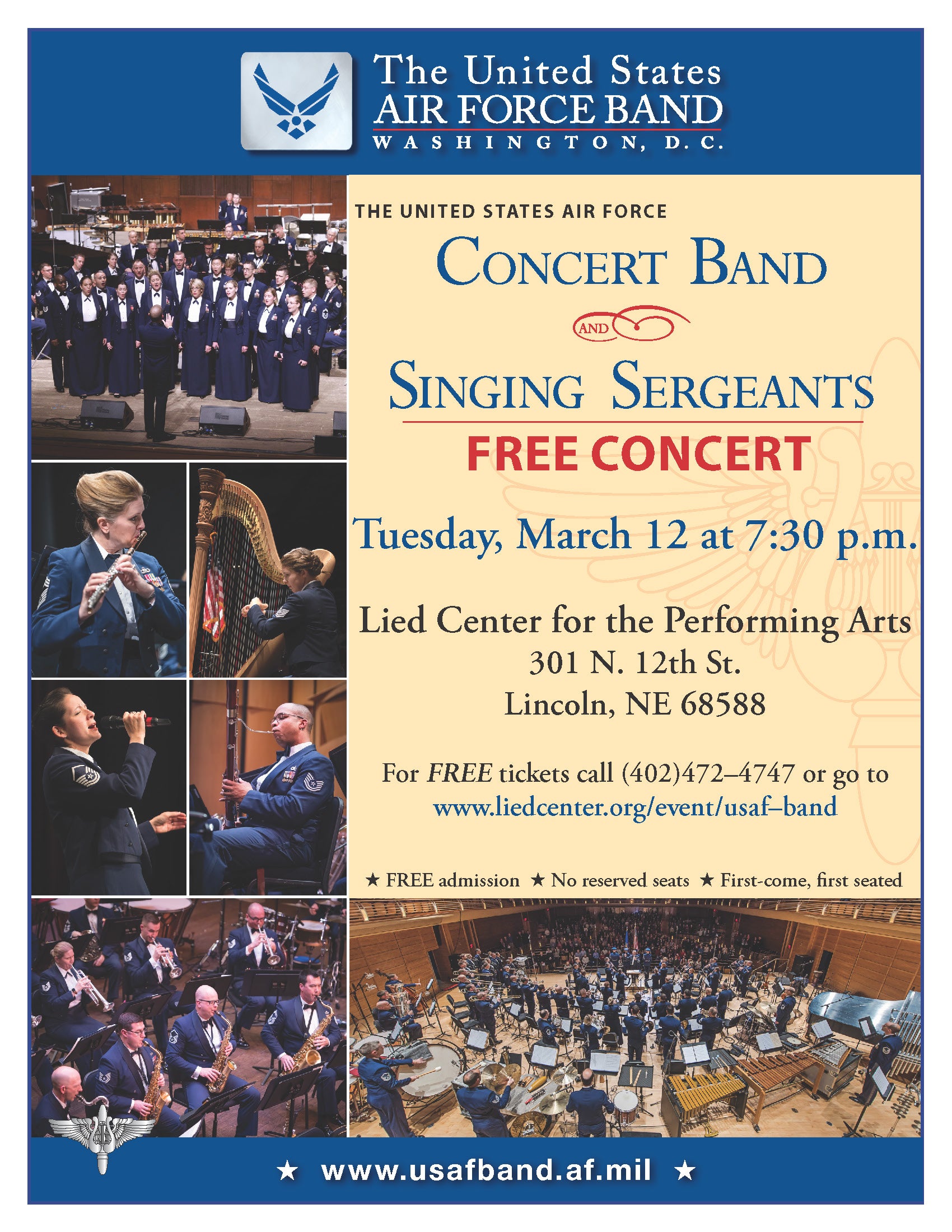 USAF Band Free Concert Flyer