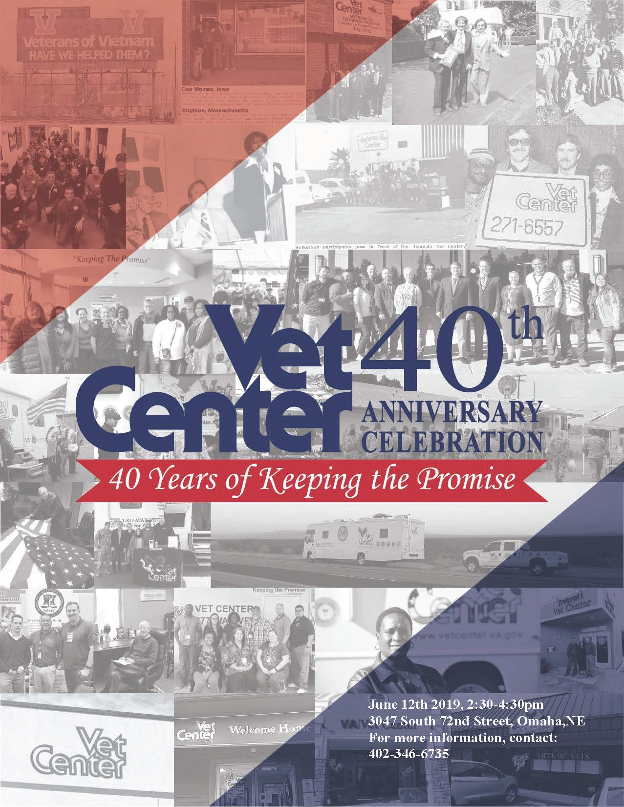 Vet Center 40th Anniversary Celebration - Omaha flyer