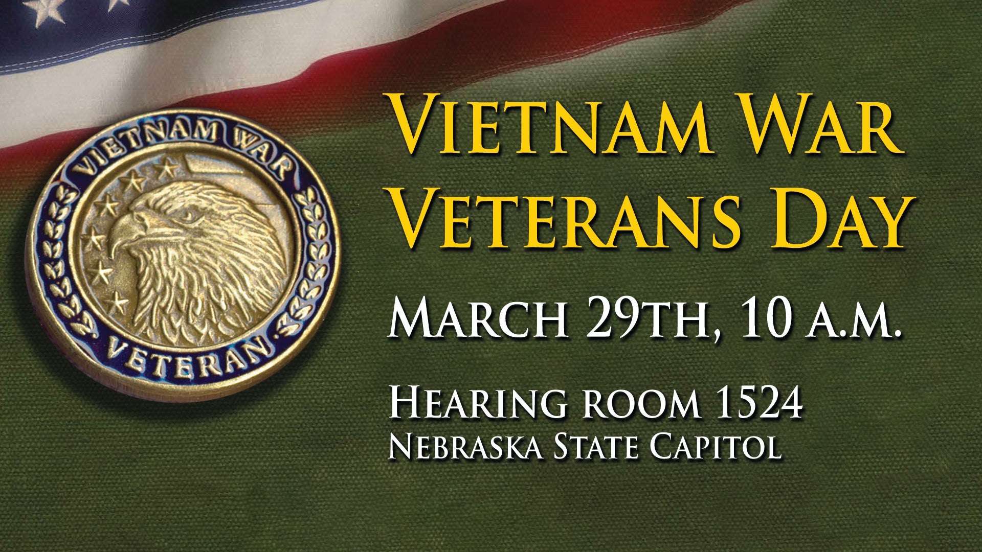 Vietnam War Veterans Day event flyer