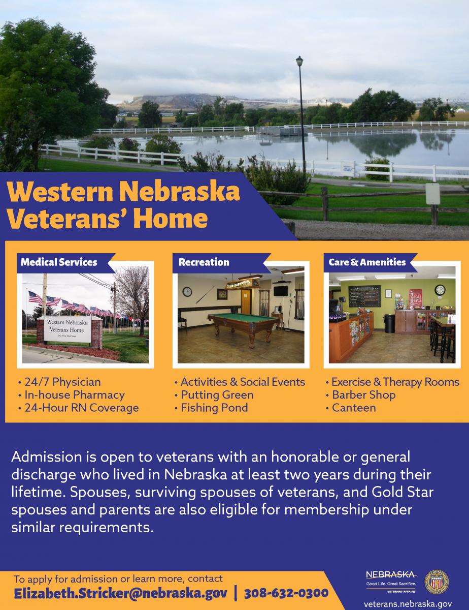 Immediate Openings for Assisted Living and Skilled Nursing Care at the Western Nebraska Veterans' Home