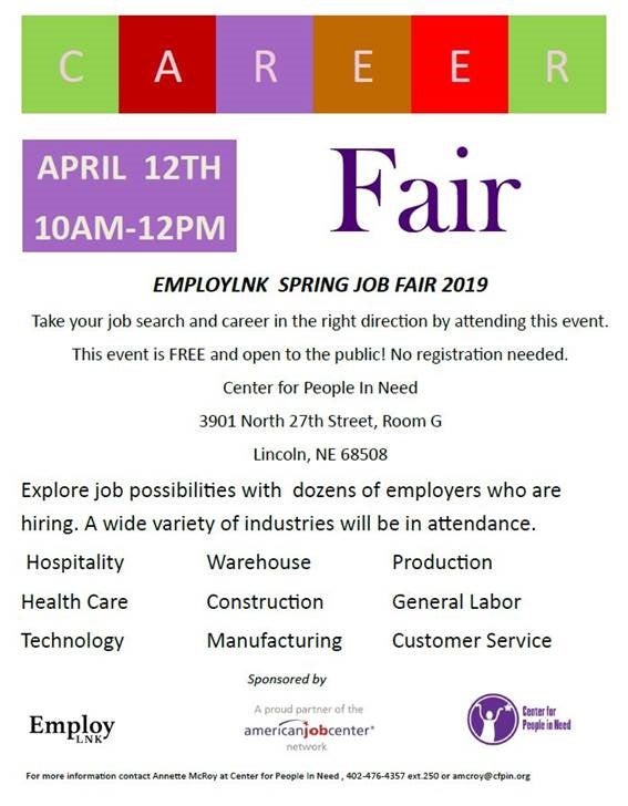 EmployLNK Spring Job Fair flyer