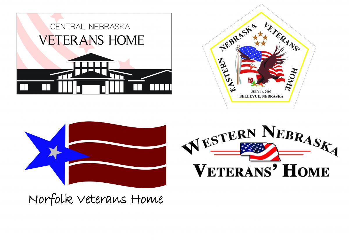 logos of the four state veterans homes in Nebraska