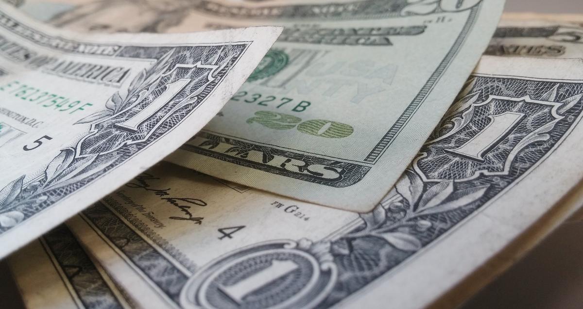close up image of american dollar bills