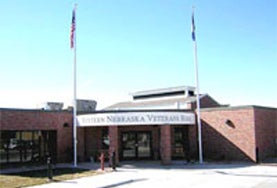 Picture of the front of the Western Nebraska Veterans' Home building in Scottsbluff, Nebraska